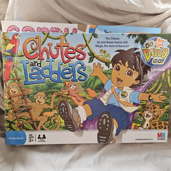 Nick Jr Dora The Explorer Candyland & Go Diego Go Chutes and Ladders Board Games - Picture 8 of 12